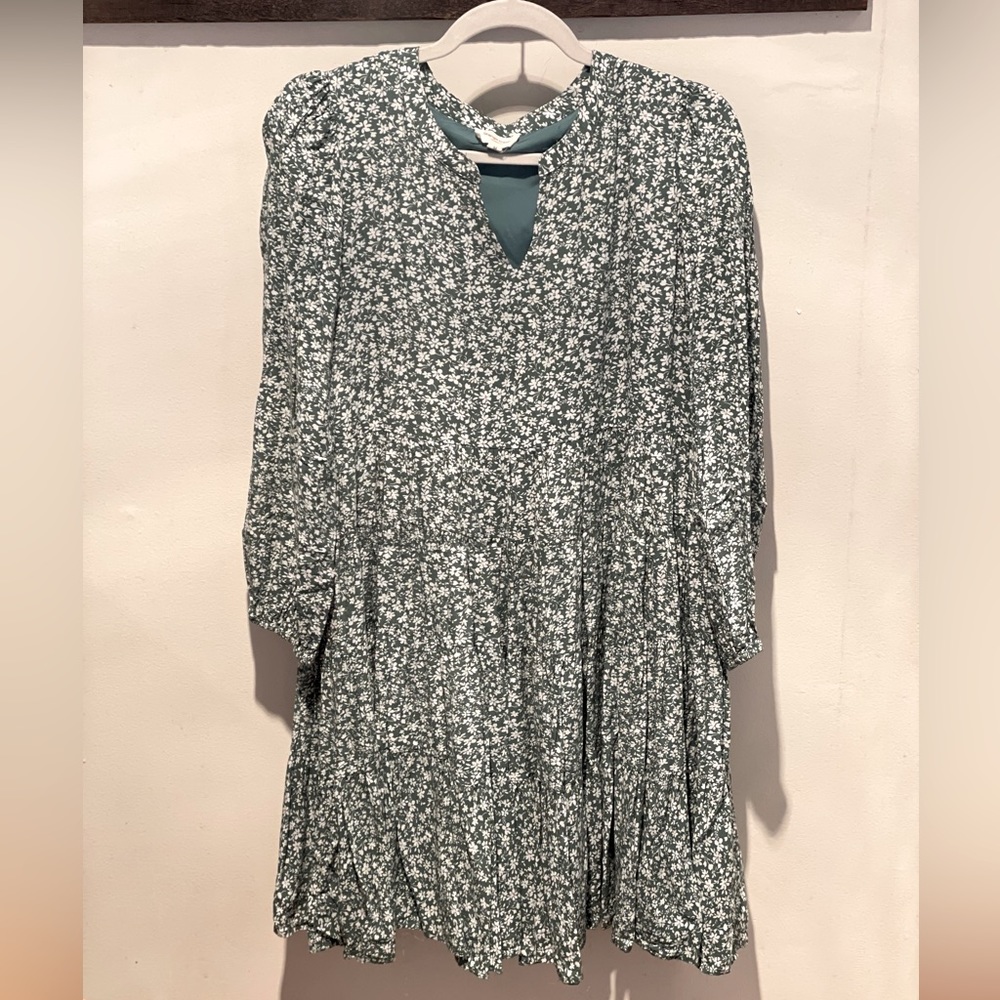 Ditsy Floral “Orange Creek” Tiered Cottage Core Flowy Dress